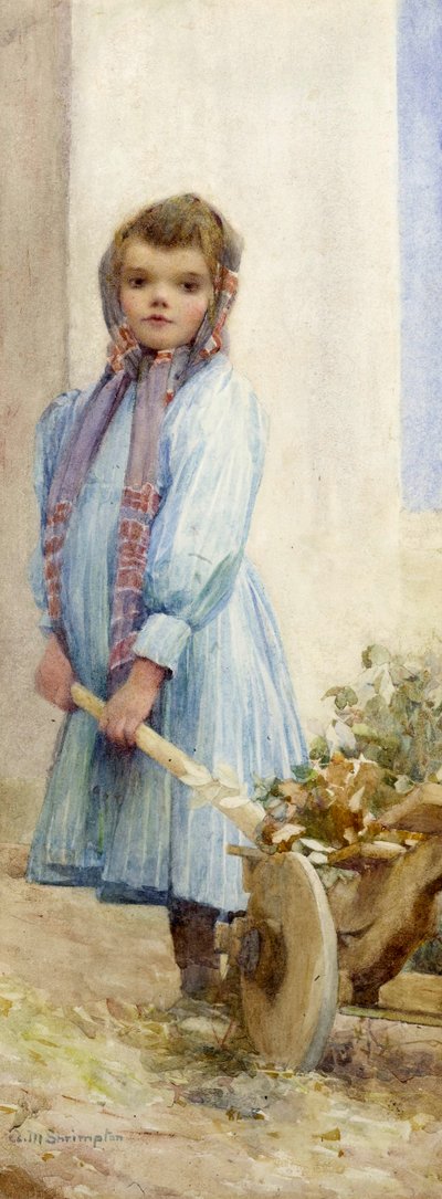 An Italian Peasant Girl, 1900 by Ada M. Shrimpton